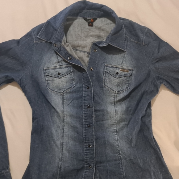 Denim blouse G by Guess - Picture 2 of 2